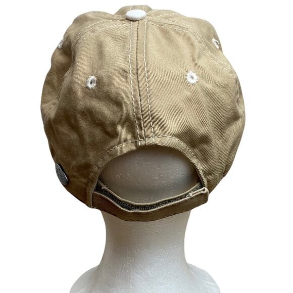 Greg Norman Shark Golf Hat Cap Adjustable Tan - Picture 6 of 7